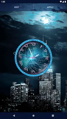 Fireworks Clock Live Wallpaper android App screenshot 2